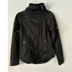 Avalanche Full Zip Jacket Size Small Black Activewear Outdoor Athleisure Zipper